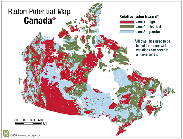 Radon Potential in Canada