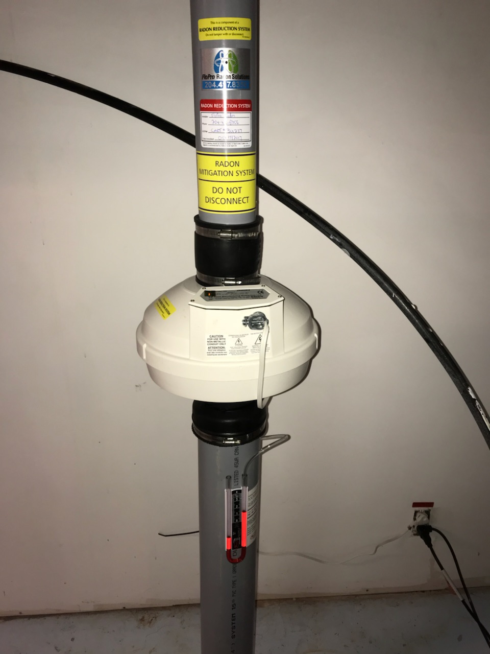 Radon mitigation unit